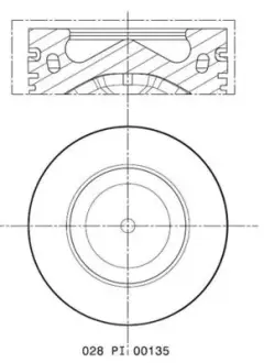 Поршень двигуна mahle knecht 028 PI 00135 002 Ауди А8