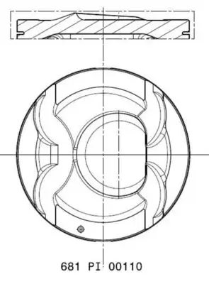Поршень Mahle knecht 681PI00110000 (фото 1)