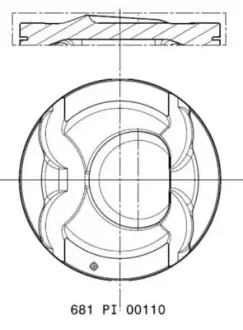 Поршень mahle knecht 681PI00110000 Киа Рио 4