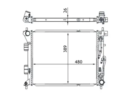 Радіатор інтеркулера Mahle knecht CR1694000S