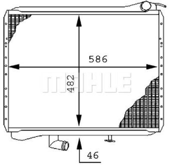 Радіатор охолодження двигуна mahle knecht CR215000P
