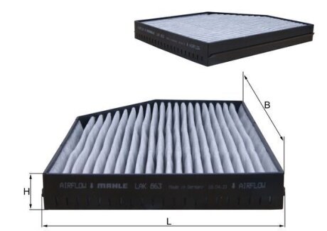 Фільтр салону mahle knecht LAK863 на Фольксваген ID.Buzz