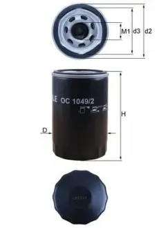 Фільтр масляний mahle knecht OC10492 Porsche 911