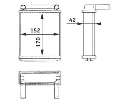 A_Радіатор пічки MERCEDES-BENZ mahle knecht AH128000P