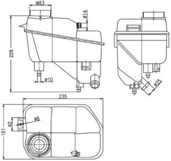 Бачок расширительный mahle knecht CRT 202 000S