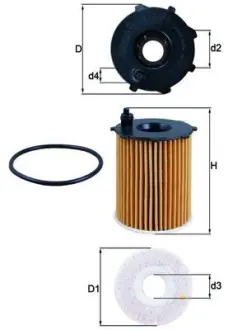 Фильтр масляный Mahle knecht OX171/16D