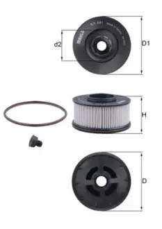 Фільтр паливний Mahle HYUNDAI/KIA Santa Fe/Sorento ''2.0-2.2 CRDI ''15-21 Mahle knecht KX591D