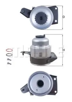 Фільтр паливний Mahle knecht KL829D