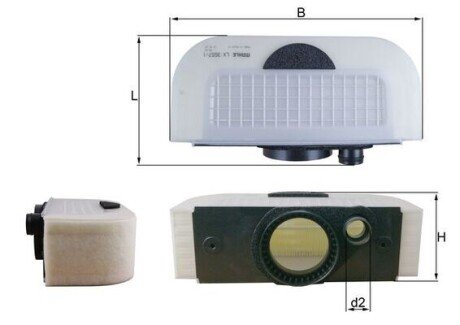 Фільтр повітряний Mahle Bentley Bentayga \'\'6.0 \'\'15>> mahle knecht LX35571