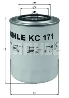 Фильтр топливный Mahle Mahle knecht KC171