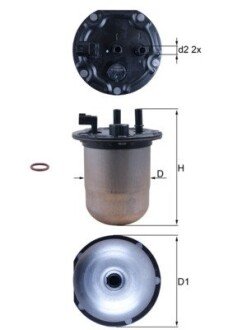 Фильтр топливный RENAULT DUSTER 1.5 DCI 10- (KNECHT-MAHLE) mahle knecht KL1133D на Рено Cимбол