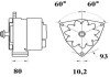 Генератор 28V 55A mahle knecht MG 460