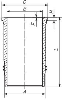 Гильза. з прокладками. R.V.I 123.0 MIDR 06.23.56/DCI11E mahle 209WN2101