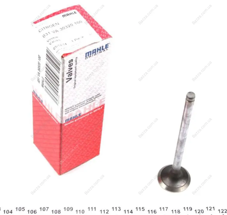 Клапан (выпуск) mahle knecht 031VA30320100
