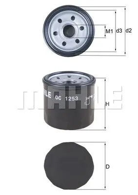 Масляний фільтр Mahle knecht OC1253 (фото 1)