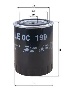 Масляный фильтр mahle knecht OC199