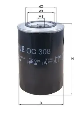 Масляный фильтр mahle knecht OC308