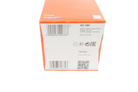 Масляный фильтр mahle knecht OC460