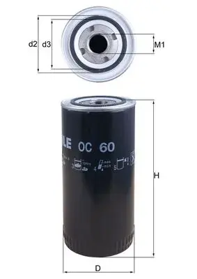 Масляный фильтр mahle knecht OC60