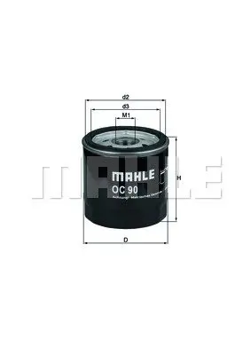 Масляный фильтр mahle knecht OC90OF