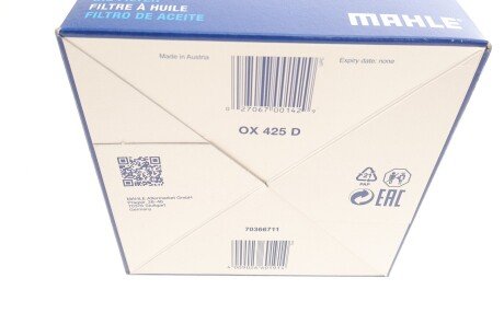 Масляный фильтр mahle knecht OX425D