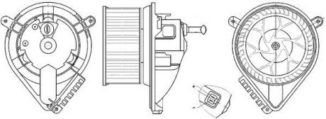 Моторчик (вентилятор) пічки mahle knecht AB271000S