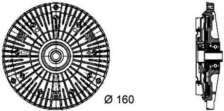 Вискомуфта вентилятора mahle knecht CFC52000P