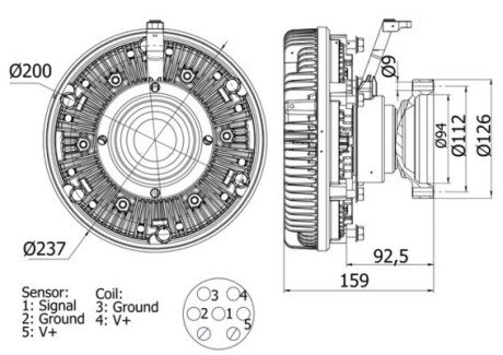 Вискомуфта вентилятора mahle knecht CFC 100 000S