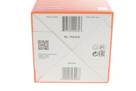 Паливний фільтр mahle knecht KL7522D