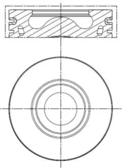 Поршень двигуна mahle knecht 013PI00137000 Пежо Боксер