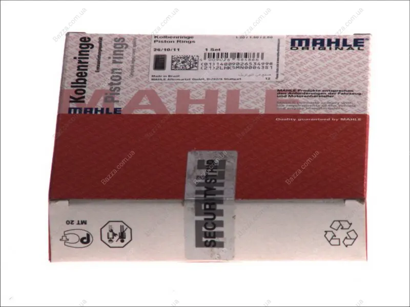 Поршневые кольца Mahle knecht 00394N0 (фото 1)