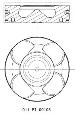 Поршневые кольца mahle knecht 011 PI 00108 000