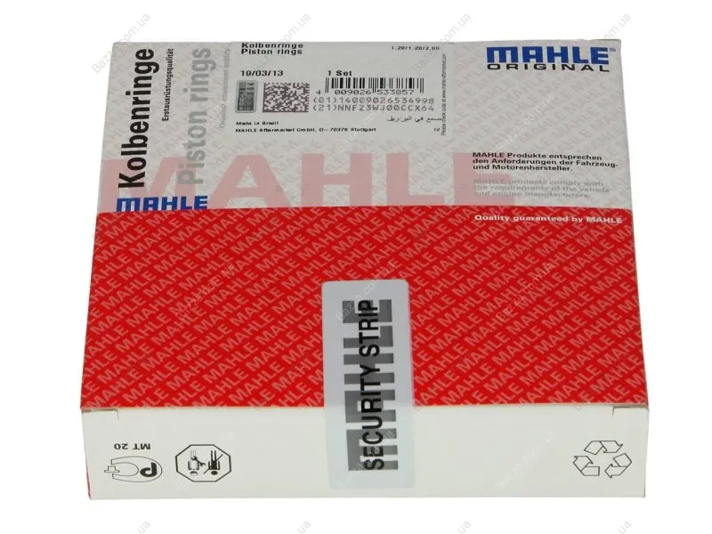 Поршневые кольца Mahle knecht 012 21 N0 (фото 1)