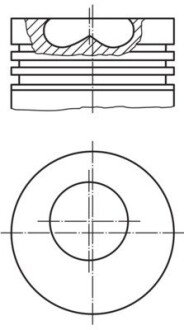 Поршневые кольца mahle 0150600