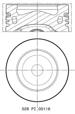 Поршневые кольца Mahle knecht 028 PI 00116 002 (фото 1)