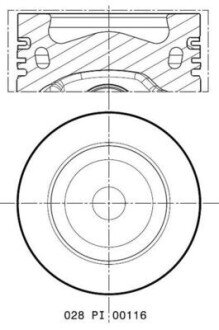 Поршневые кольца mahle knecht 028 PI 00116 002