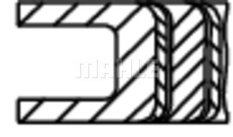 Поршневые кольца mahle knecht 03186N0