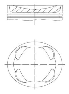 Поршневые кольца mahle knecht 081PI00104000