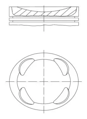 Поршневые кольца Mahle knecht 081 PI 00104 002 (фото 1)