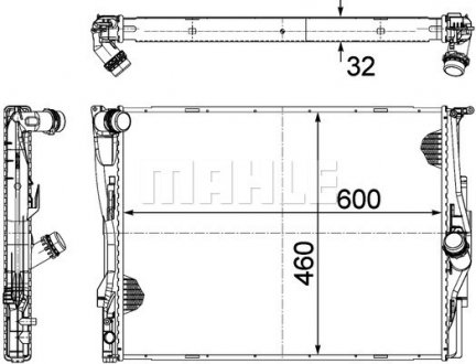 Радіатор охолодження двигуна mahle knecht ""CR1089000P"