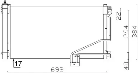 Радиатор кондиционера mahle knecht AC347001S