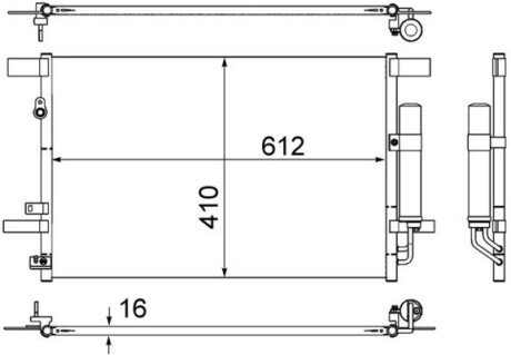 Радиатор кондиционера mahle knecht AC557000S