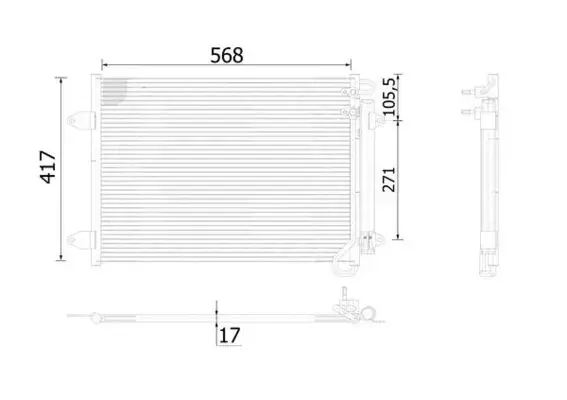 Радиатор кондиционера mahle knecht AC734000S