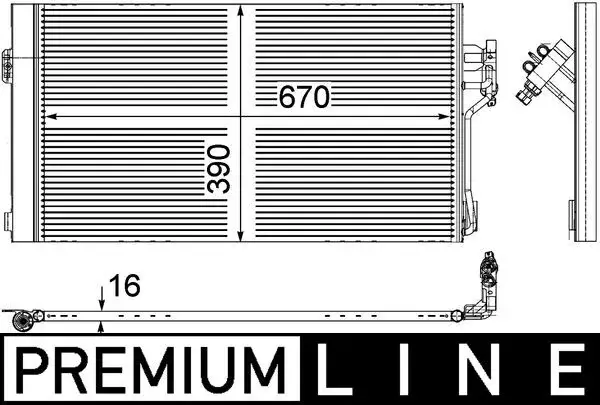 Радіатор кондиціонеру MERCEDES W639 03- mahle knecht AC761000P