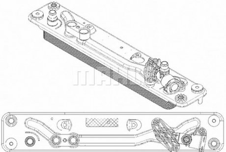 Радіатор масла АКПП E70/E71/E72 (Premium Line! OE) mahle knecht CLC182000P