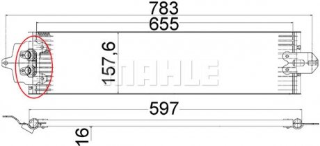 Радіатор масляний mahle knecht CLC49000P