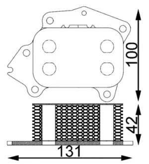 Радиатор масляный mahle knecht CLC 194 000S