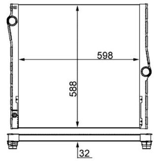 Радіатор охолодження двигуна mahle knecht CR 1050 000S на Бмв Х5 е70