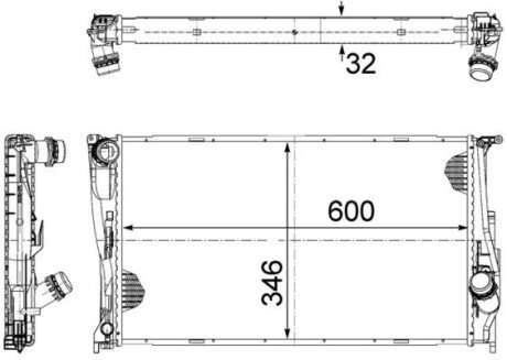 Радіатор охолодження двигуна mahle knecht CR 1083 000S