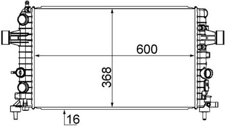 Радіатор охолодження двигуна mahle knecht CR1091000S